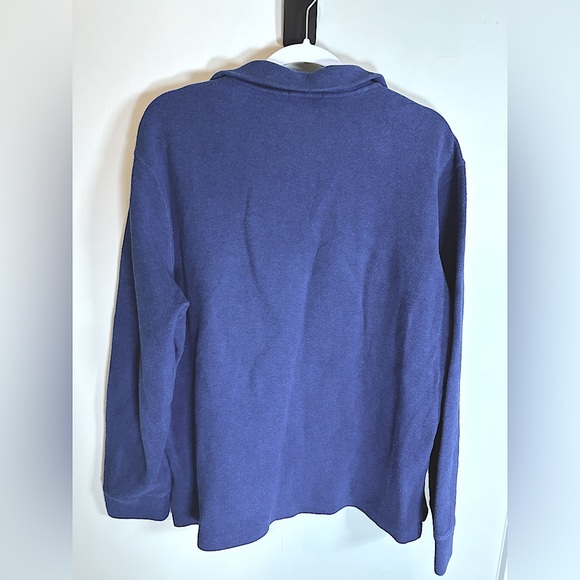 Men’s Large Polo Ralph Lauren quarter zip pullover sweater Blue 100% cotton - Picture 4 of 7